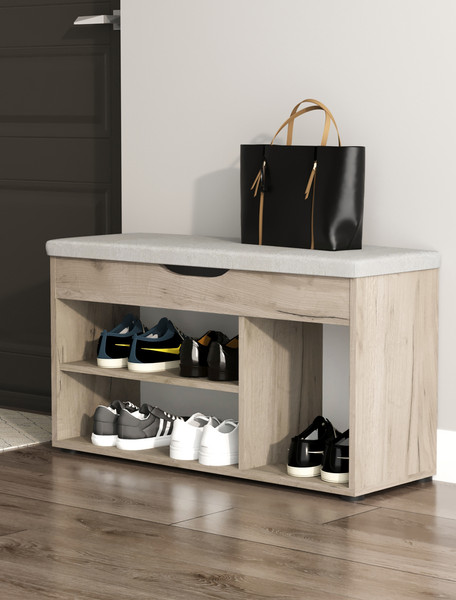 Изображение товара Тумба в прихожую Артём-Мебель Норд СН 122.08 (дуб крафт серый)