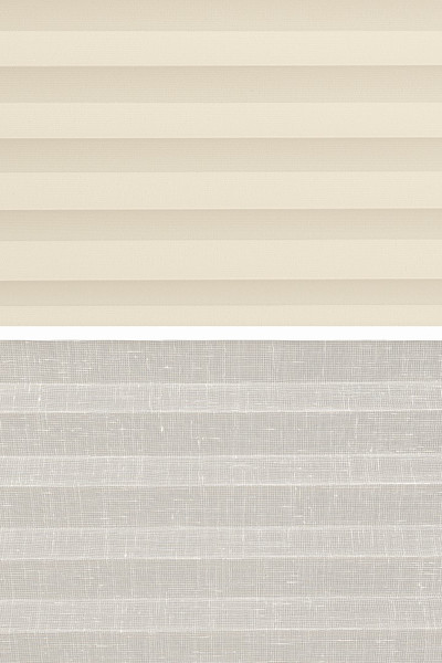 Изображение товара Штора-плиссе Delfa Basic Uni СПШ-3100/3504 Plain Transparent (62x160, кремовый/белый)