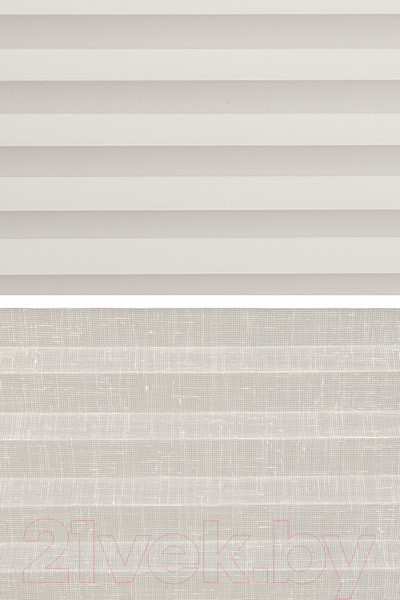 Изображение товара Штора-плиссе Delfa Basic Uni СПШ-3116/3504 Plain Transparent (57x160, белый/белый)