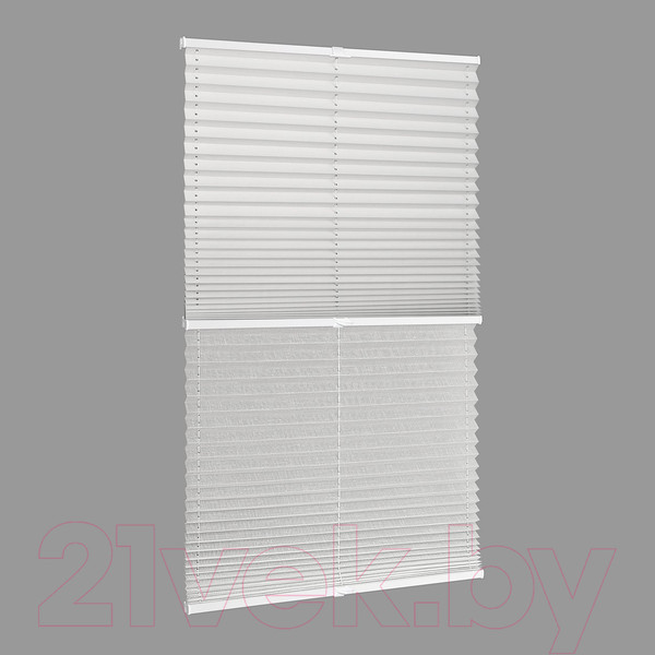 Изображение товара Штора-плиссе Delfa Basic Blo СПШ-37102/3504 Plain Transparent (48x160, белый/белый)