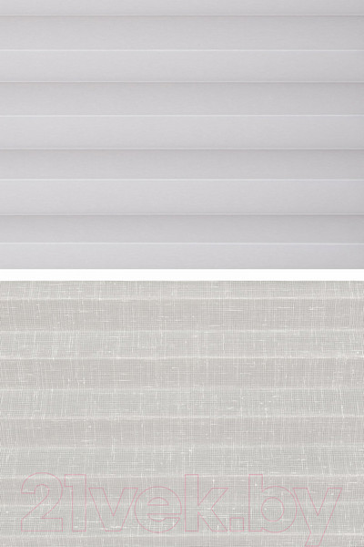 Изображение товара Штора-плиссе Delfa Basic Blo СПШ-37102/3504 Plain Transparent (57x160, белый/белый)