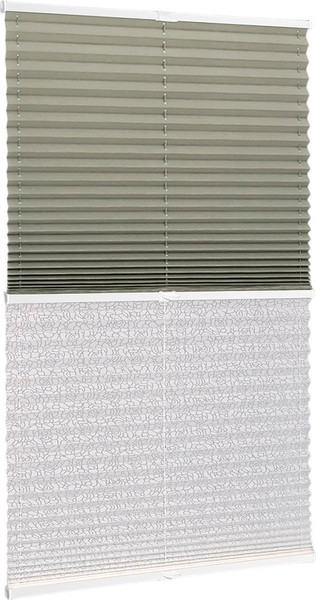 Изображение товара Штора-плиссе Delfa Basic Blo СПШ-37201/3504 Plain Transparent (43x160, серый/белый)