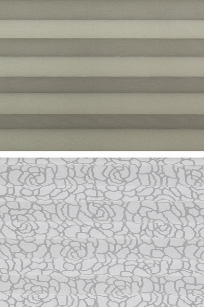 Изображение товара Штора-плиссе Delfa Basic Blo СПШ-37201/3504 Plain Transparent (52x160, серый/белый)