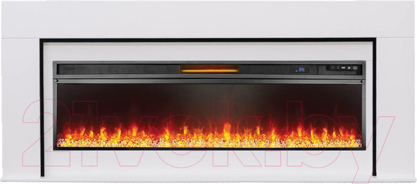 Изображение товара Каминокомплект Смолком Geneva V60 Vision 60 LED (бьянко белый/черный)