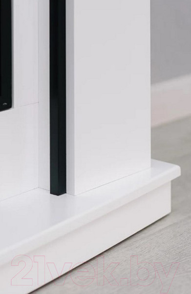 Изображение товара Каминокомплект Смолком Geneva V60 Vision 60 LED (бьянко белый/черный)