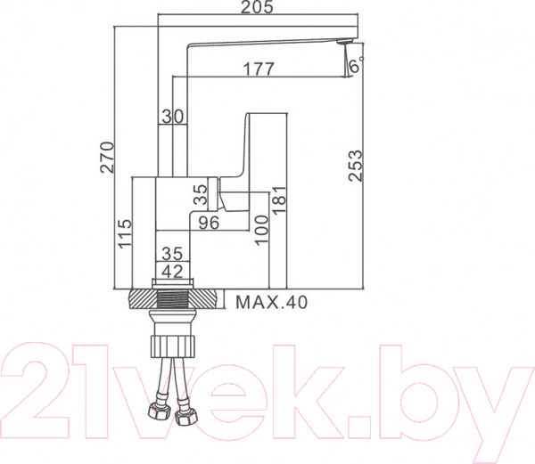 Изображение товара Смеситель Ledeme L4073B
