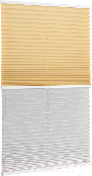 Изображение товара Штора-плиссе Delfa Basic Uni СПШ-3105/3504 Plain Transparent (43x160, бежевый/белый)