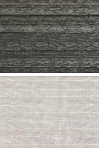 Изображение товара Штора-плиссе Delfa Walnut СПШ-3401/3504 Plain Transparent (43x160, антрацит/белый)