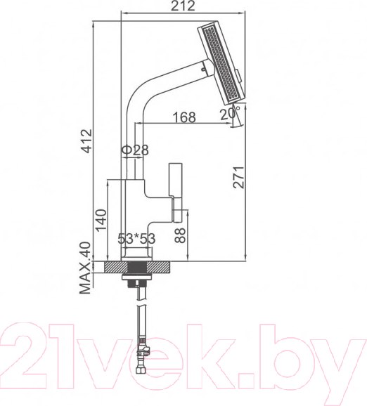 Изображение товара Смеситель Ledeme L6099A-4