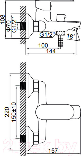 Изображение товара Смеситель Ledeme L3010