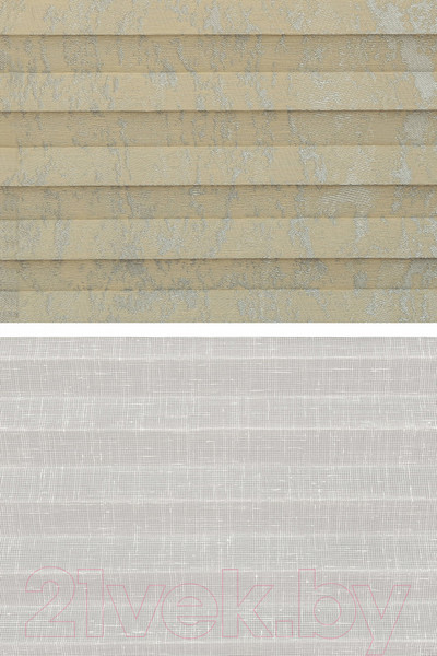 Изображение товара Штора-плиссе Delfa Mirror СПШ-3903/3504 Plain Transparent (43x160, серый/белый)