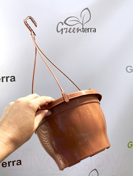 Изображение товара Набор вазонов GreenTerra С подвесом 21/13см 2.5л (5шт, терракотовый)