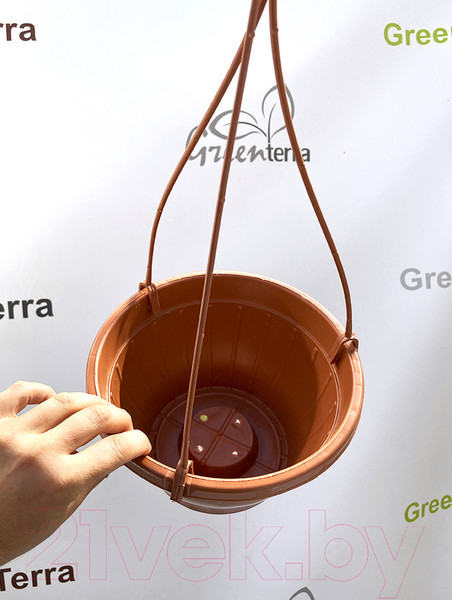 Изображение товара Набор вазонов GreenTerra С подвесом 21/13см 2.5л (5шт, терракотовый)