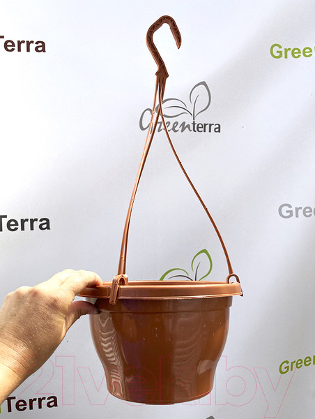 Изображение товара Набор вазонов GreenTerra С подвесом 21/13см 2.5л (5шт, терракотовый)