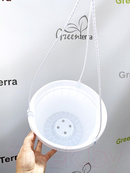 Изображение товара Набор вазонов GreenTerra С подвесом 23/14см 3.7л (5шт, белый)