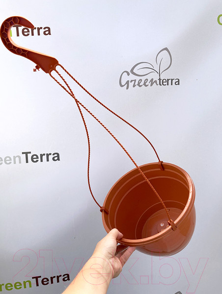 Изображение товара Набор вазонов GreenTerra С подвесом 25/15см 5л (5шт, терракотовый)