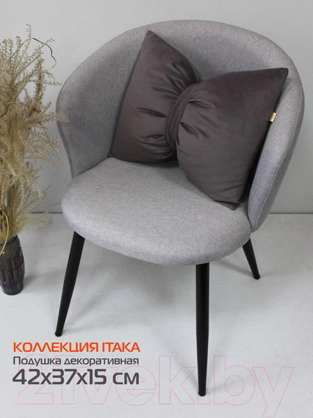 Изображение товара Подушка декоративная MATEX Itaka Line / 60-925 (серый/коричневый)