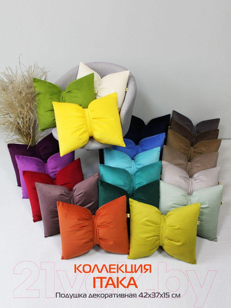 Изображение товара Подушка декоративная MATEX Itaka Line / 60-970 (светло-синий)