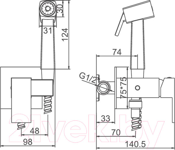 Изображение товара Гигиенический душ Ledeme L5398B-8