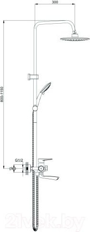 Изображение товара Душевая система со смесителем Econoce EC0407