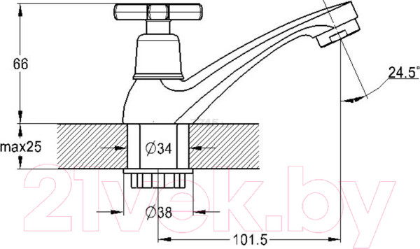 Изображение товара Кран на одну воду Econoce EC0602
