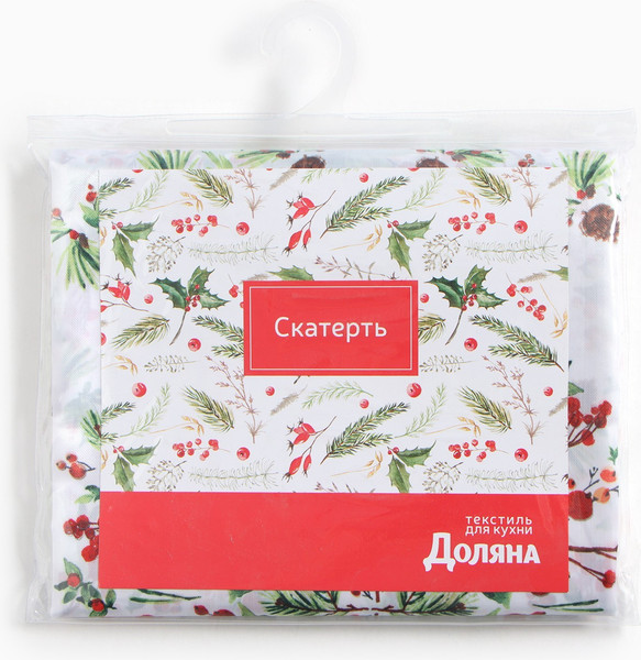 Изображение товара Скатерть Доляна Хвойный узор 145x260 / 9580633