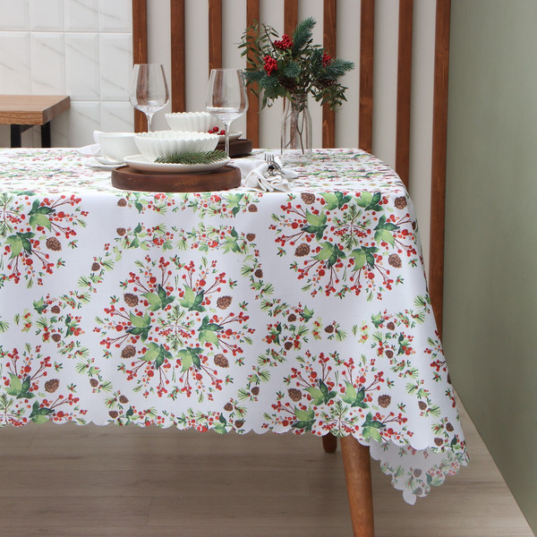 Изображение товара Скатерть Доляна Хвойный узор 145x260 / 9580633