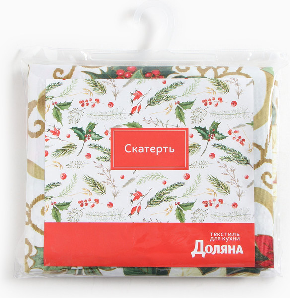 Изображение товара Скатерть Доляна Праздничные украшения 110x145 / 9580625