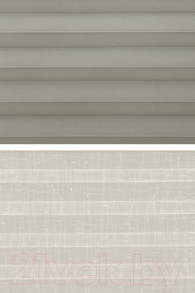 Изображение товара Штора-плиссе Delfa Basic Uni СПШ-3111/3504 Plain Transparent (43x160, серый/белый)