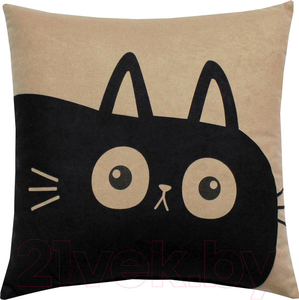 Изображение товара Подушка декоративная MATEX Meow. Chubby / 62-035 (кофейный/черный)