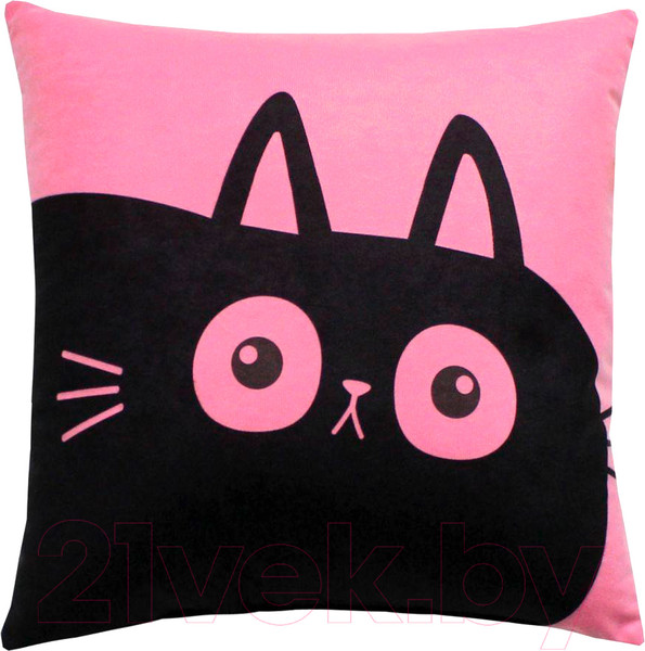 Изображение товара Подушка декоративная MATEX Meow. Chubby / 62-042 (светло-розовый/черный)