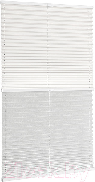 Изображение товара Штора-плиссе Delfa Basic Uni СПШ-3116/3504 Plain Transparent (52x160, белый/белый)