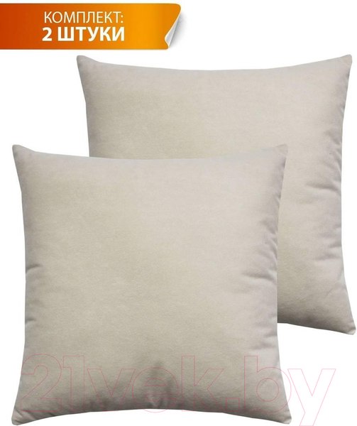 Изображение товара Комплект подушек декоративных MATEX Velours / 49-944 (2шт, молочный)