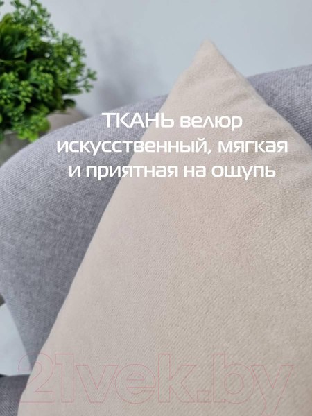 Изображение товара Комплект подушек декоративных MATEX Velours / 49-944 (2шт, молочный)