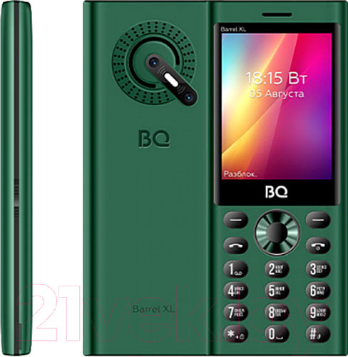 Изображение товара Мобильный телефон BQ 2832 Barrel XL (черный/зеленый)