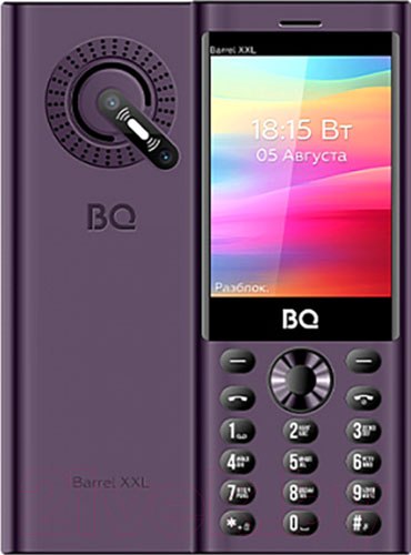 Изображение товара Мобильный телефон BQ 3598 Barrel XXL (черный/фиолетовый)