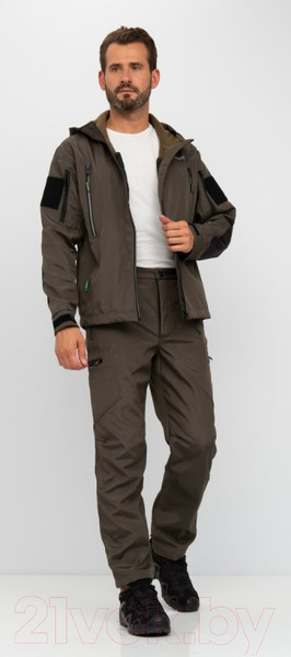 Изображение товара Костюм для охоты и рыбалки Huntsman Камелот -5°С Хаки Softshell (р. 52-54/182)