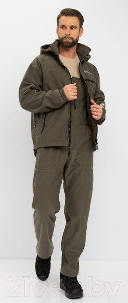 Изображение товара Костюм для охоты и рыбалки Huntsman Никс Люкс -5°C Alova Windblock Хаки (р-р 60-62/170-176)