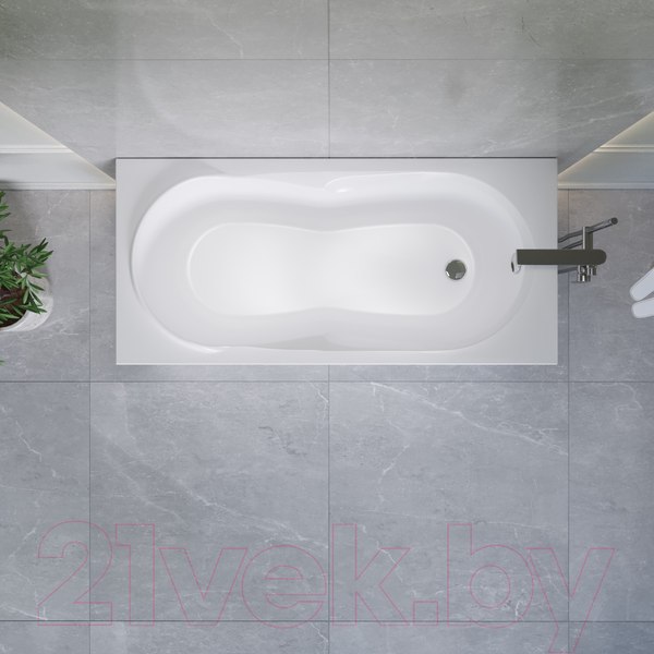 Изображение товара Ванна акриловая Lauter Celeste 160x70 / 21060060 (с ножками, лицевым и торцевым экранами)
