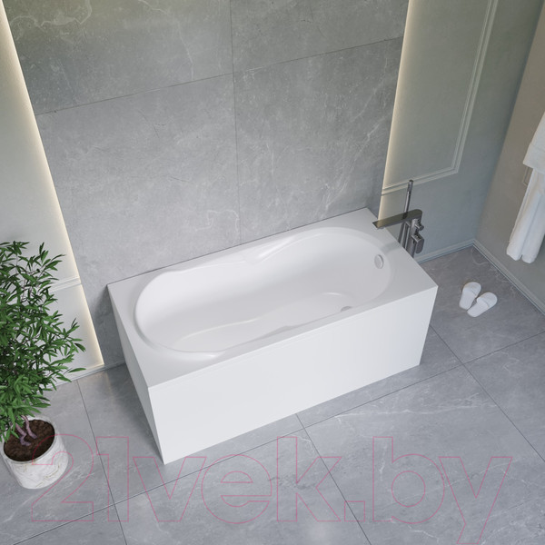 Изображение товара Ванна акриловая Lauter Celeste 170x75 / 21060075 (с ножками, лицевым и торцевым экранами)