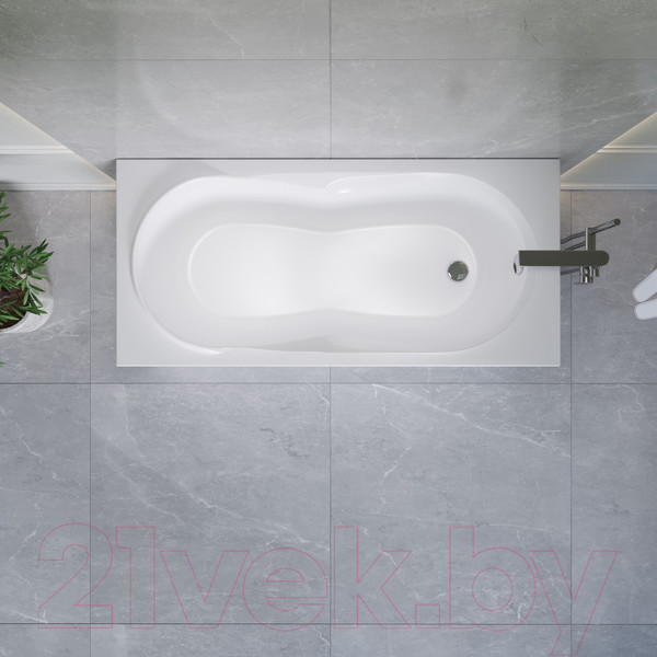 Изображение товара Ванна акриловая Lauter Celeste 170x75 / 21060075 (с ножками, лицевым и торцевым экранами)