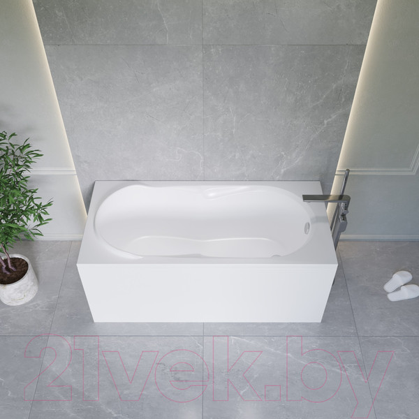 Изображение товара Ванна акриловая Lauter Celeste 170x75 / 21060075 (с ножками, лицевым и торцевым экранами)