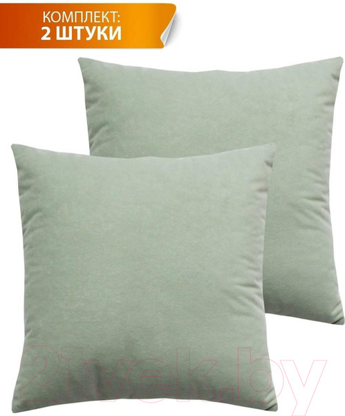 Изображение товара Комплект подушек декоративных MATEX Velours / 49-920 (2шт, мятный)