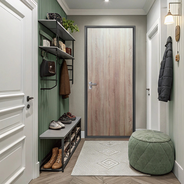 Изображение товара Входная дверь Guard 96x205 левая (антик серебристый/дуб сонома)