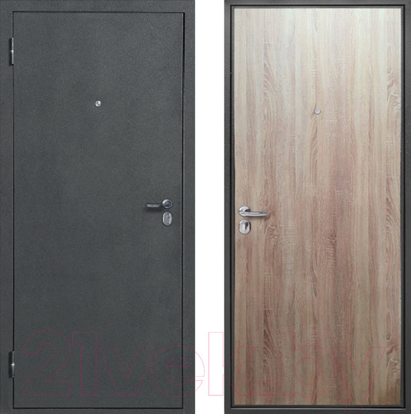 Изображение товара Входная дверь Guard 96x205 левая (антик серебристый/дуб сонома)