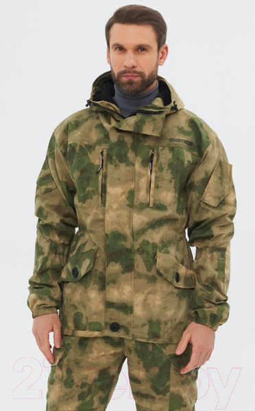 Изображение товара Костюм для охоты и рыбалки Huntsman Горка 5 деми -5°С Смесовая Рип-Стоп Малахит (р-р 52-54/182-188)