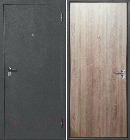 Изображение товара Входная дверь Guard 96x205 правая (антик серебристый/дуб сонома)