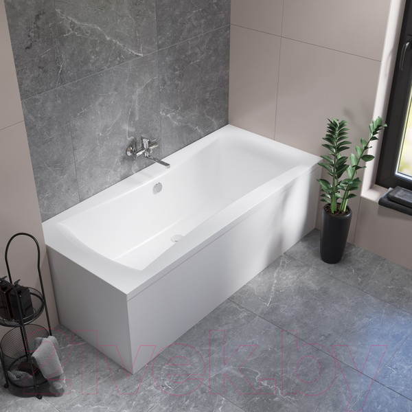 Изображение товара Ванна акриловая Lauter Belgravia 180x80 / 21110180 (с ножками, лицевым и торцевым экранами)