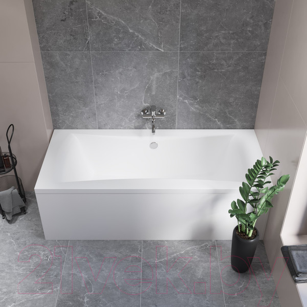 Изображение товара Ванна акриловая Lauter Belgravia 180x80 / 21110180 (с ножками, лицевым и торцевым экранами)