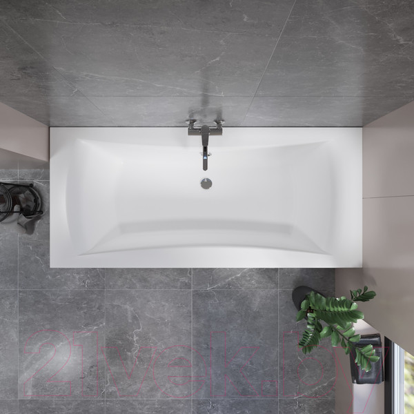 Изображение товара Ванна акриловая Lauter Belgravia 180x80 / 21110180 (с ножками, лицевым и торцевым экранами)